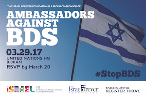 Become an Ambassador Against BDS at the United Nations!