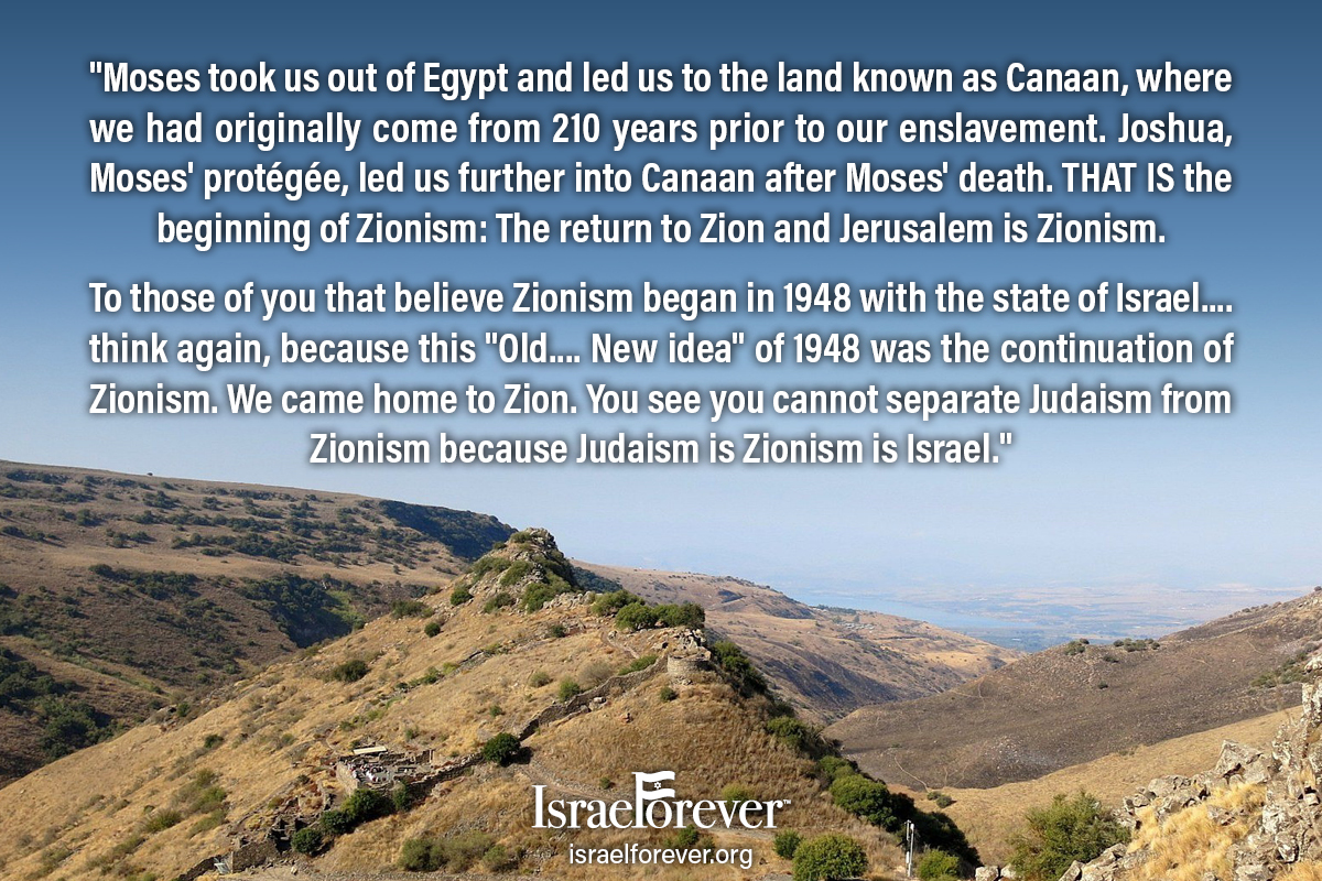 Judaism is Zionism is Israel Passover Quote