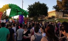 Marching by the Knesset for Jerusalem's Gay Pride parade, August 1, 2013. Photo: NIV ELIS